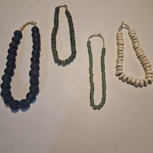 Vintage African Trade Beads Strand Glass Bone Artisan Tribal Jewelry Making